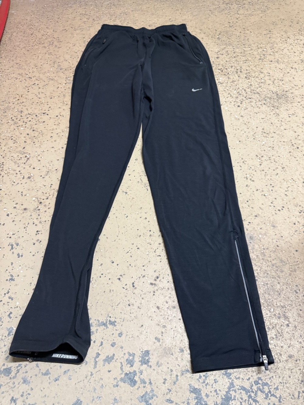 Nike Black Athletic Track Pants with Ankle Zips